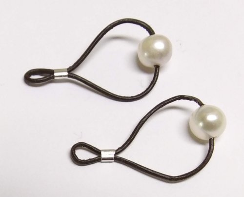 Judy Larson's Cord and Bead Earrings - , Contemporary Wire Jewelry, Beads, cord and bead earrings